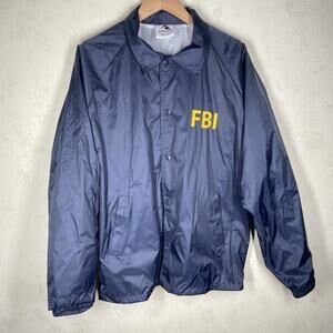 FBI jacket XL Parks And Recreation Burt Macklin Halloween Costume